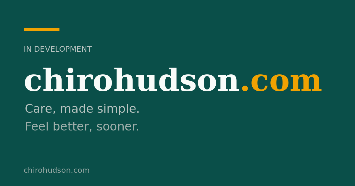 Link preview image for chirohudson.com